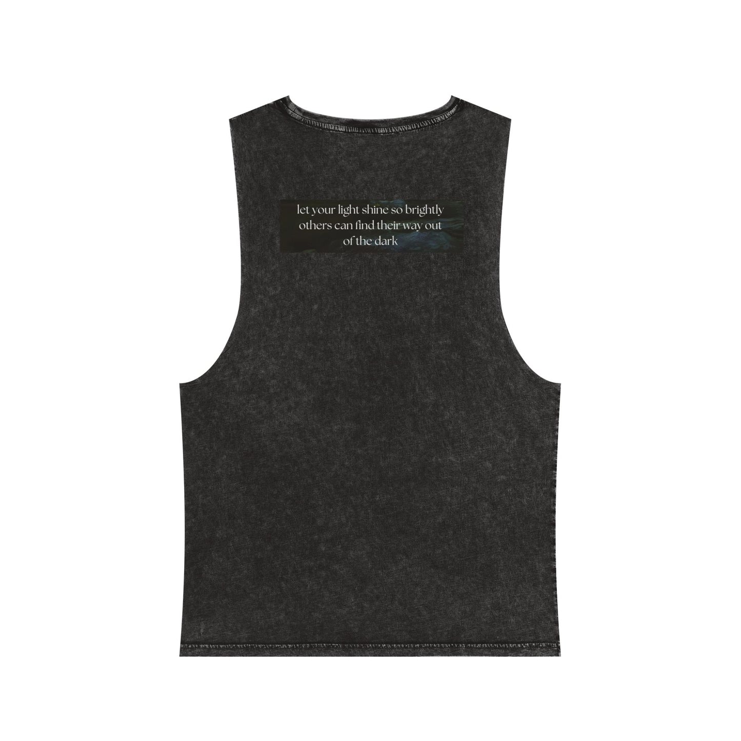 Inspirational Unisex Stonewash Tank Top - 'Let Your Light Shine' Motivational Design